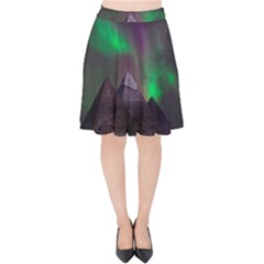 Fantasy Pyramid Mystic Space Velvet High Waist Skirt by Wegoenart