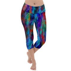 Wizzard Flash Flashes Template Abstract Lightweight Velour Capri Yoga Leggings by Wegoenart