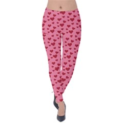 Cute Little Hearts Velvet Leggings by ConteMonfrey