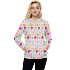 Geometric Shape Pattern Shapes Women s Lightweight Drawstring Hoodie by Wegoenart