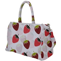 Strawberry Fruit Pattern Background Duffel Travel Bag by Wegoenart