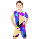 Shape Colorful Creativity Abstract Pattern Kids  Tee and Shorts Set View1