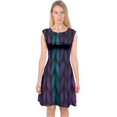 Background Capsleeve Midi Dress by nateshop