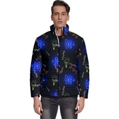 Formula Background Pattern Texture Design Men s Puffer Bubble Jacket Coat by Ravend