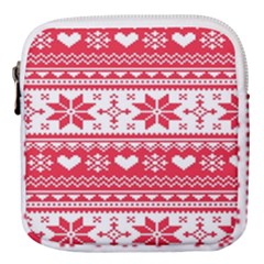 Nordic-seamless-knitted-christmas-pattern-vector Mini Square Pouch by nateshop