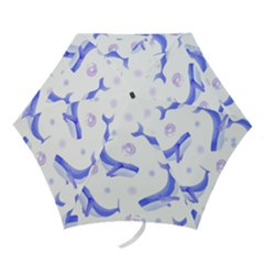 Whale Fish Sea Pattern Mammal Ocean Mini Folding Umbrellas by Ravend