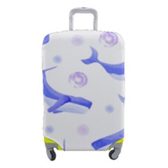 Whale Fish Sea Pattern Mammal Ocean Luggage Cover (small) by Ravend