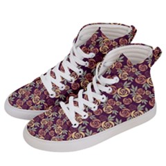 Illustration Flower Floral Nature Pattern Background Women s Hi-top Skate Sneakers by Ravend