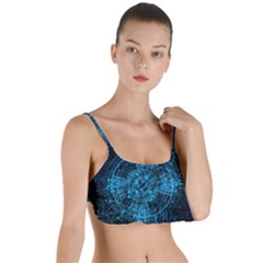 Network Circuit Board Trace Layered Top Bikini Top  by Ravend