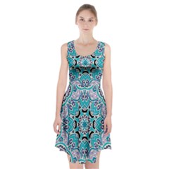 Blue Shades Mandala   Racerback Midi Dress by ConteMonfrey