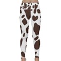 Cow spots brown white Lightweight Velour Classic Yoga Leggings View1