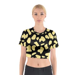 Cow Yellow Black Cotton Crop Top by ConteMonfrey