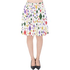 Illustration Velvet High Waist Skirt by nateshop