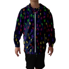 Number Digit Learning Education Kids  Hooded Windbreaker by Wegoenart