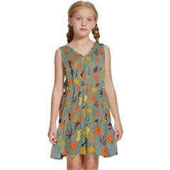 Thanksgiving-001 Kids  Sleeveless Tiered Mini Dress by nateshop