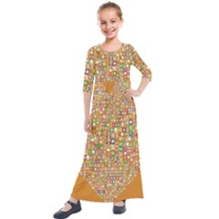 Calendar -1 Kids  Quarter Sleeve Maxi Dress by nateshop