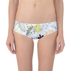 Doodle Flowers Hand Drawing Pattern Classic Bikini Bottoms by danenraven