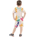 Border Leaves Design Frame Kids  Tee and Shorts Set View2