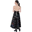 Black Background Text Overlay  Mathematics Formula Tie Back Maxi Dress View2