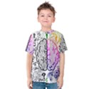 Anatomy Brain Head Medical Psychedelic  Skull Kids  Cotton Tee View1