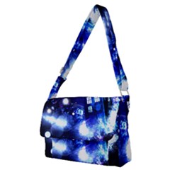 Tardis Background Space Full Print Messenger Bag (m) by Jancukart