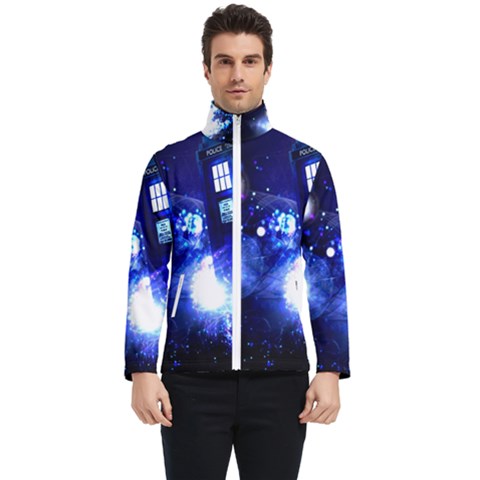 Tardis Background Space Men s Bomber Jacket by Jancukart