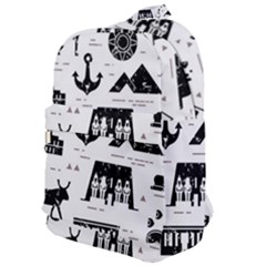 Dark-seamless-pattern-symbols-landmarks-signs-egypt --- Classic Backpack by Jancukart