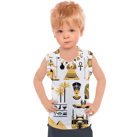 Egypt-symbols-decorative-icons-set Kids  Sport Tank Top by Jancukart