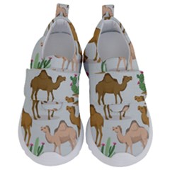 Camels-cactus-desert-pattern Kids  Velcro No Lace Shoes by Jancukart