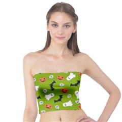 Pattern Seamless Halloween Fall Tube Top by Wegoenart