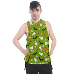 Pattern Seamless Halloween Fall Men s Sleeveless Hoodie by Wegoenart