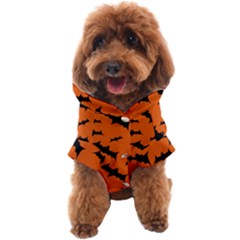 Halloween Card With Bats Flying Pattern Dog Coat by Wegoenart