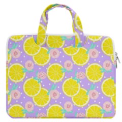 Purple Lemons  Macbook Pro 16  Double Pocket Laptop Bag  by ConteMonfrey