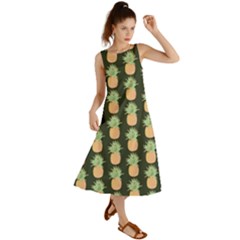 Pineapple Green Summer Maxi Dress by ConteMonfrey