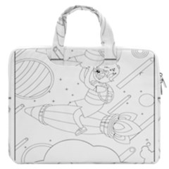 Little Boy Explorer Macbook Pro 16  Double Pocket Laptop Bag  by ConteMonfrey