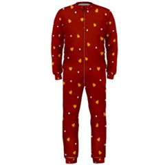 Red Yellow Love Heart Valentine Onepiece Jumpsuit (men) by Ravend