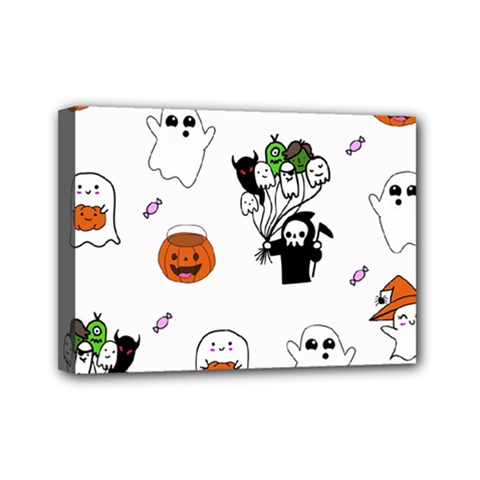 Halloween Jack O Lantern Vector Mini Canvas 7  X 5  (stretched) by Ravend