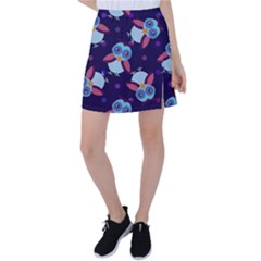 Owl Pattern Background Tennis Skirt by Wegoenart