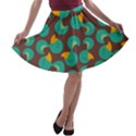 Vector-illustration-seamless-pattern-with-cartoon-duck A-line Skater Skirt View1