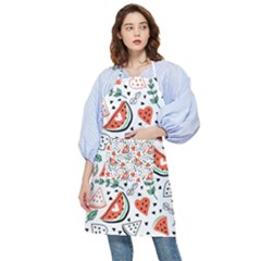 Seamless-vector-pattern-with-watermelons-mint Pocket Apron by Wegoenart