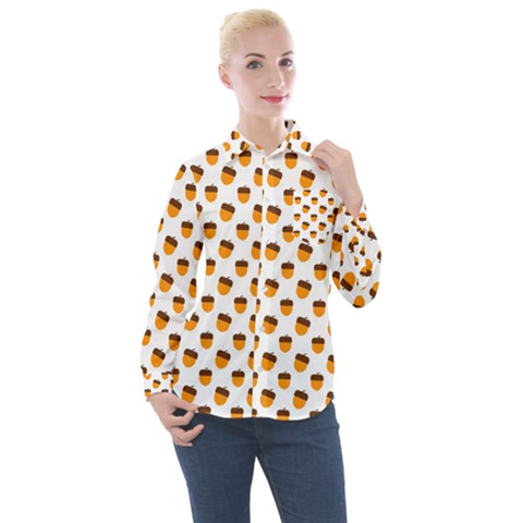 That`s Nuts   Women s Long Sleeve Pocket Shirt by ConteMonfrey