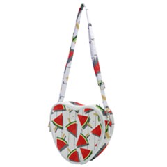 Watermelon Popsicle   Heart Shoulder Bag by ConteMonfrey