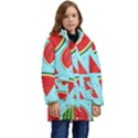 Blue Watermelon Kid s Hooded Longline Puffer Jacket View1