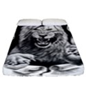 Drawing Angry Male Lion Roar Animal Fitted Sheet (King Size) View1