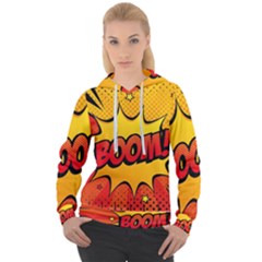 Explosion Boom Pop Art Style Women s Overhead Hoodie by Wegoenart