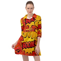 Explosion Boom Pop Art Style Mini Skater Shirt Dress by Wegoenart