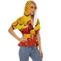 Explosion Boom Pop Art Style Lightweight Drawstring Hooded Top View3