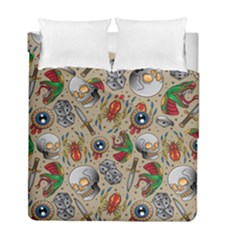 Tattoo Pattern Duvet Cover Double Side (full/ Double Size) by Wegoenart