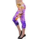 Conceptual Abstract Painting Acrylic Lightweight Velour Capri Leggings  View3