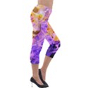 Conceptual Abstract Painting Acrylic Lightweight Velour Capri Leggings  View4